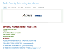 Tablet Screenshot of berkscountyswimming.com